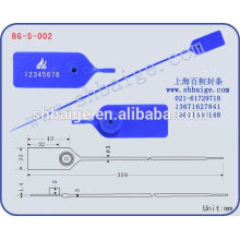 selo de plástico BG-S-002 para uso de segurança